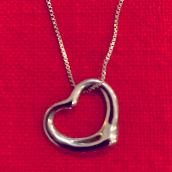 Tiffany & Co. Elsa Peretti Open Heart Pendant Necklace- Medium - Picture 3 of 9